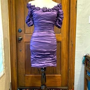 BCBGMaxazria Meridith Mini Dress in Purple Passion